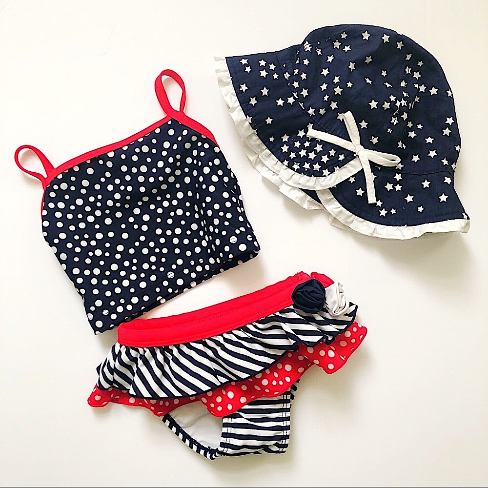 Swim Suit and sun hat set